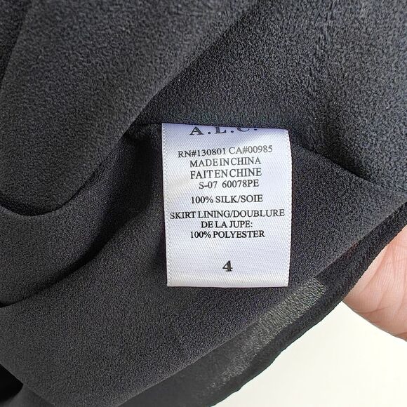 A.L.C. Costello Black Floral Sleeveless Dress Size 4 - Picture 11 of 11